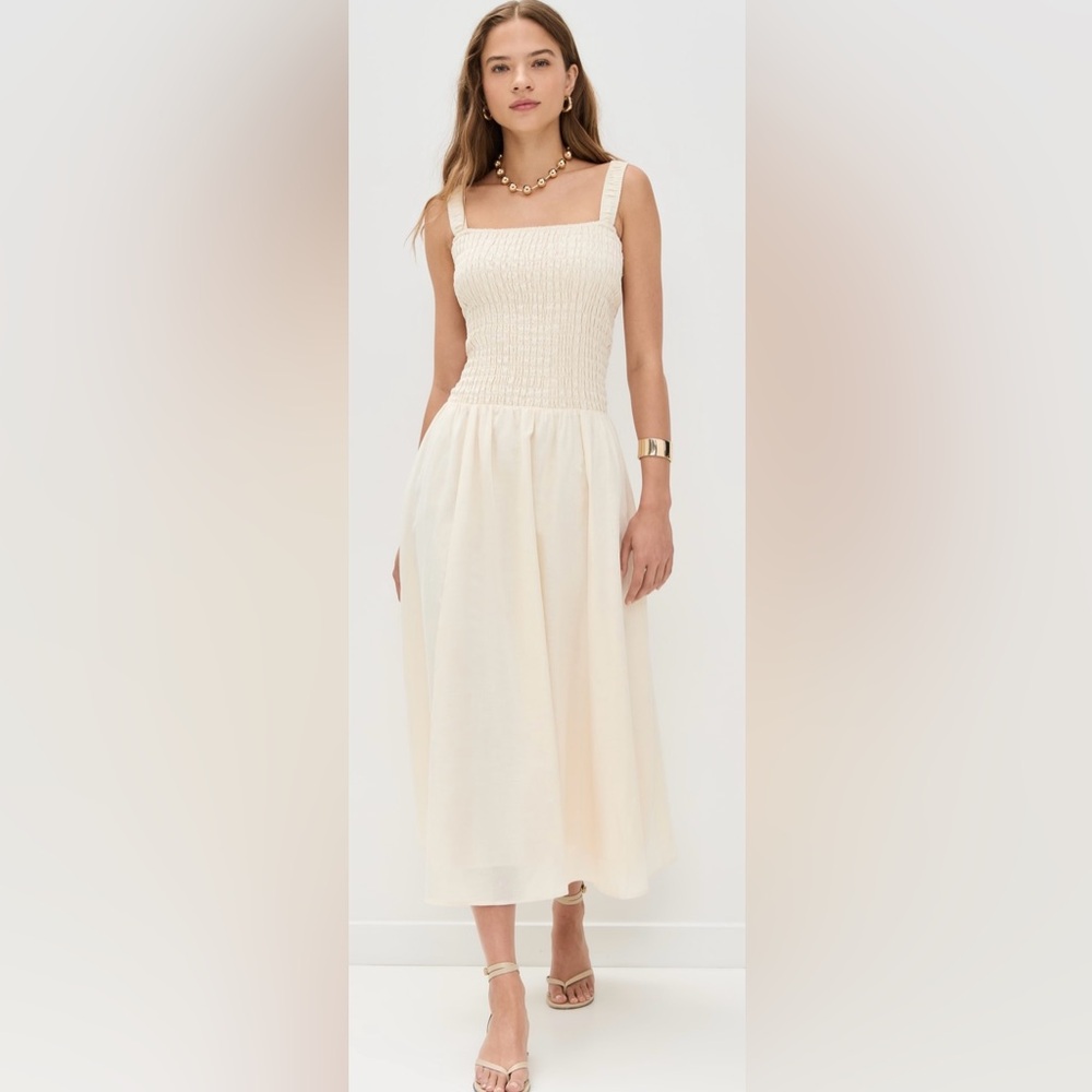 LeBop Cream Colored Smock Dress - NWT